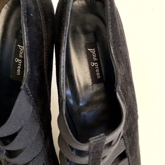PAUL GREEN Cher Sandal Caged Elastic Strap Open Toe Black Platform 7 UK … - Picture 4 of 10